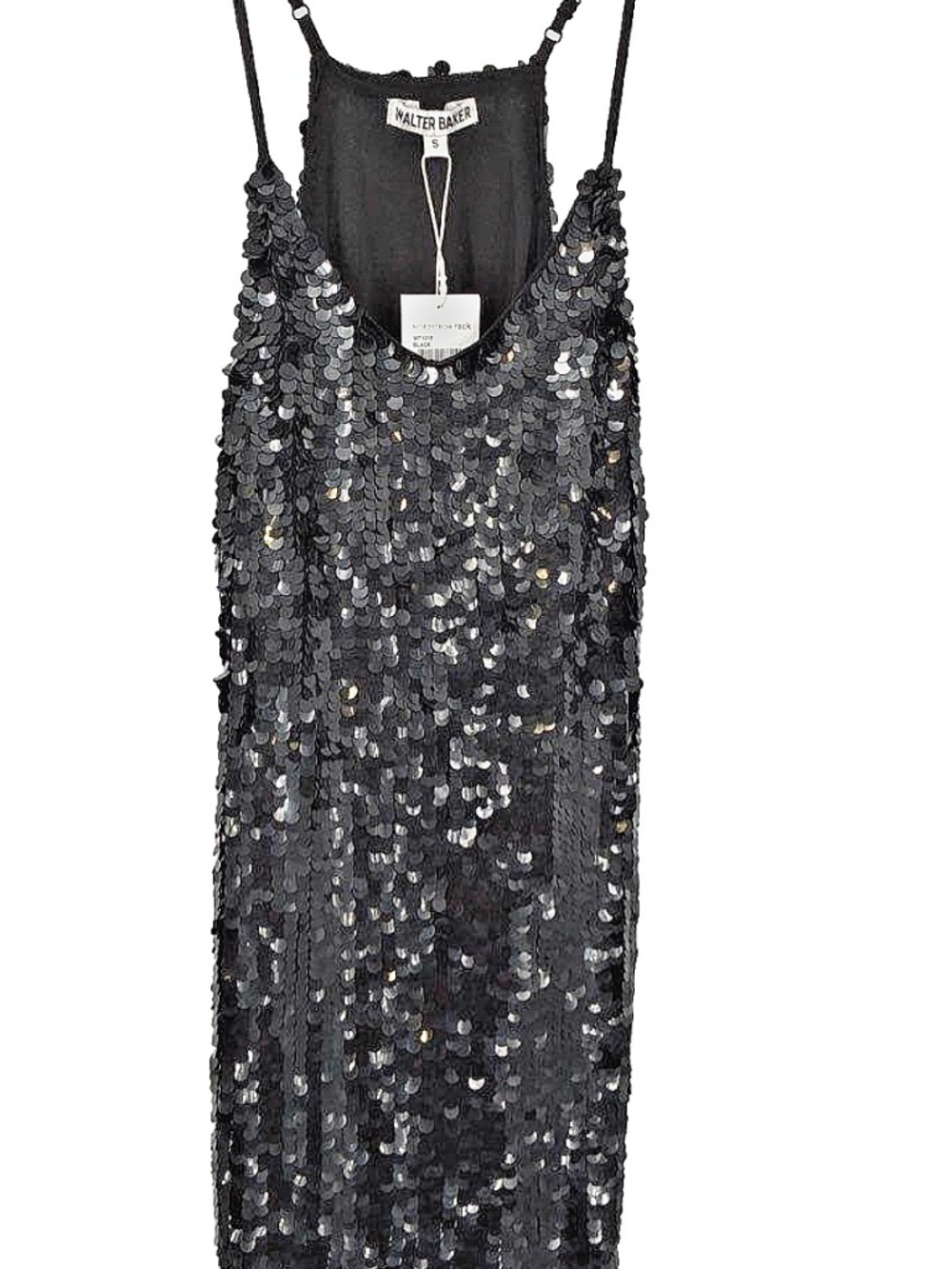NWT Walter Baker Black Sequin Mini Dress Sz Small Original Retail $398